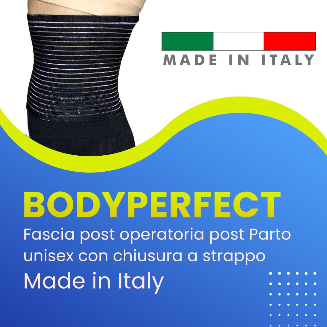 BODYPERFECT Pancera post operatoria Fascia Post-operatoria Contenitiva Addome Fascia contenitiva uomo Made in Italy H24 cm