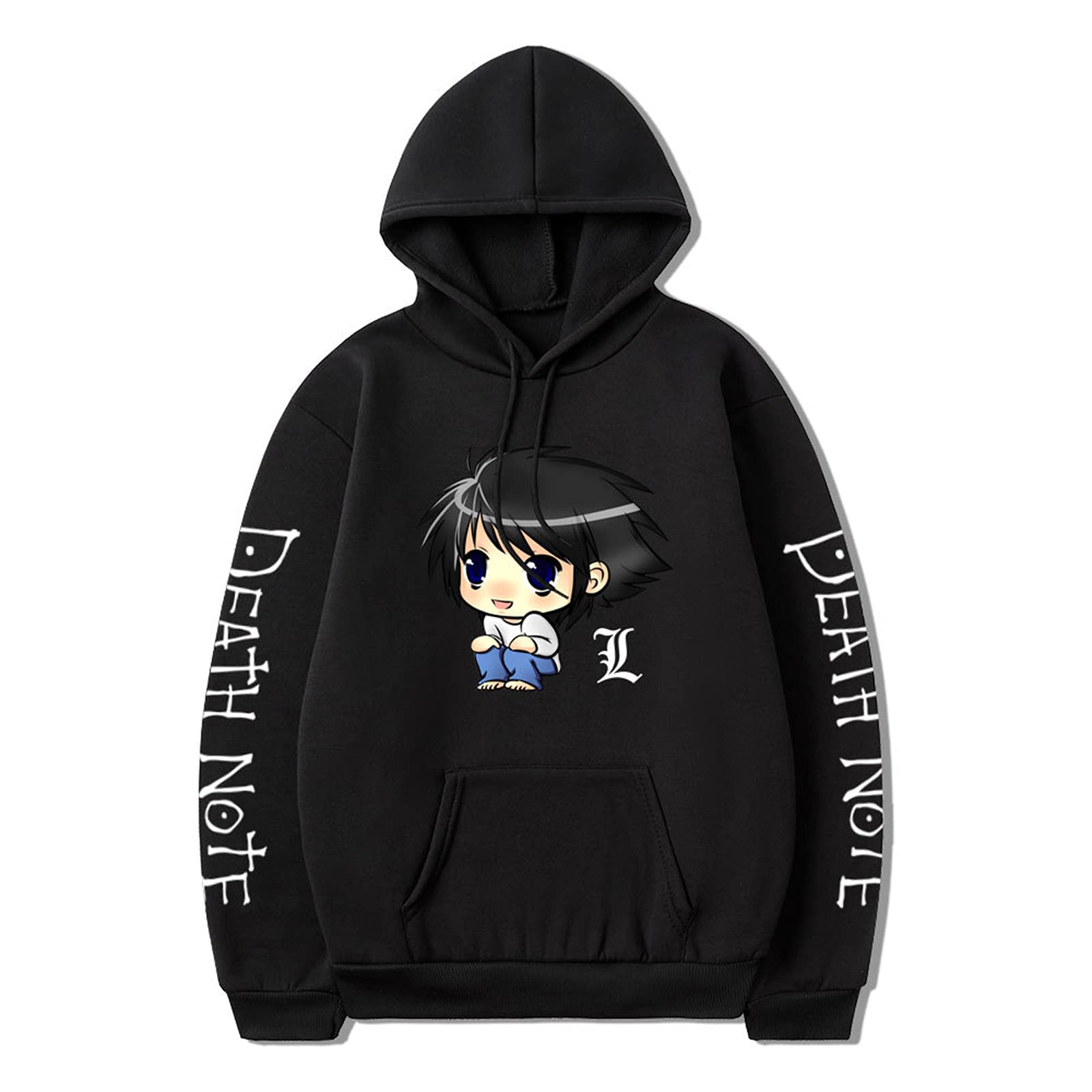 Anime Denim Jacket Yagami Light - Black Cosplay Hooded Trucker Style Hooded Sweatshirt Jacket