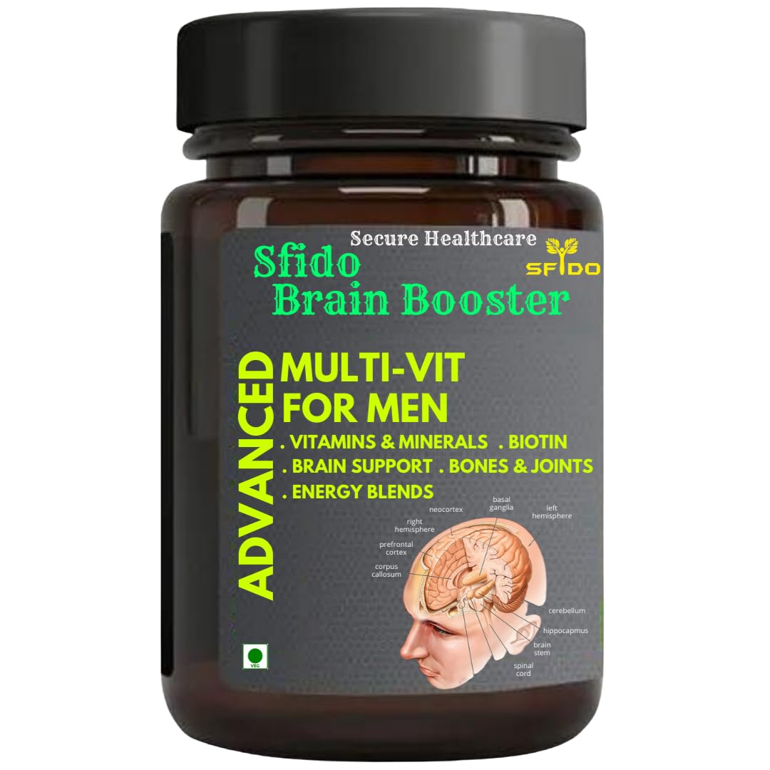 Sfido Brain Booster | Advanced Brain Booster Memory Focus Clarity Energy Performance (30 No)