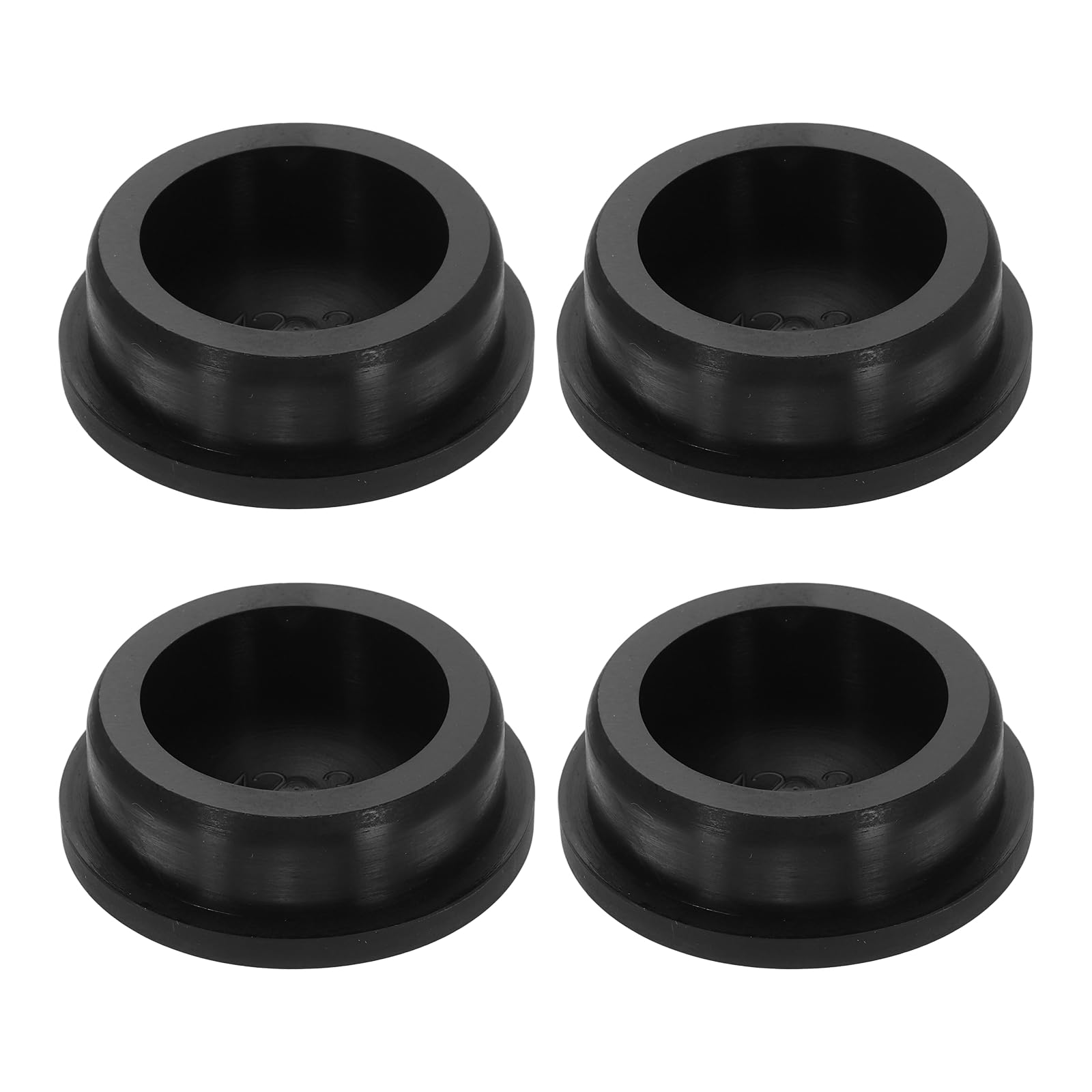 sourcing map 4Pcs Black Plug Holes, Waterproof Rubber Button Plug for 42mm / 1.7" Hole Bottles Pipes End Caps Round Sealing Plugs Flexible Rubber Stoppers