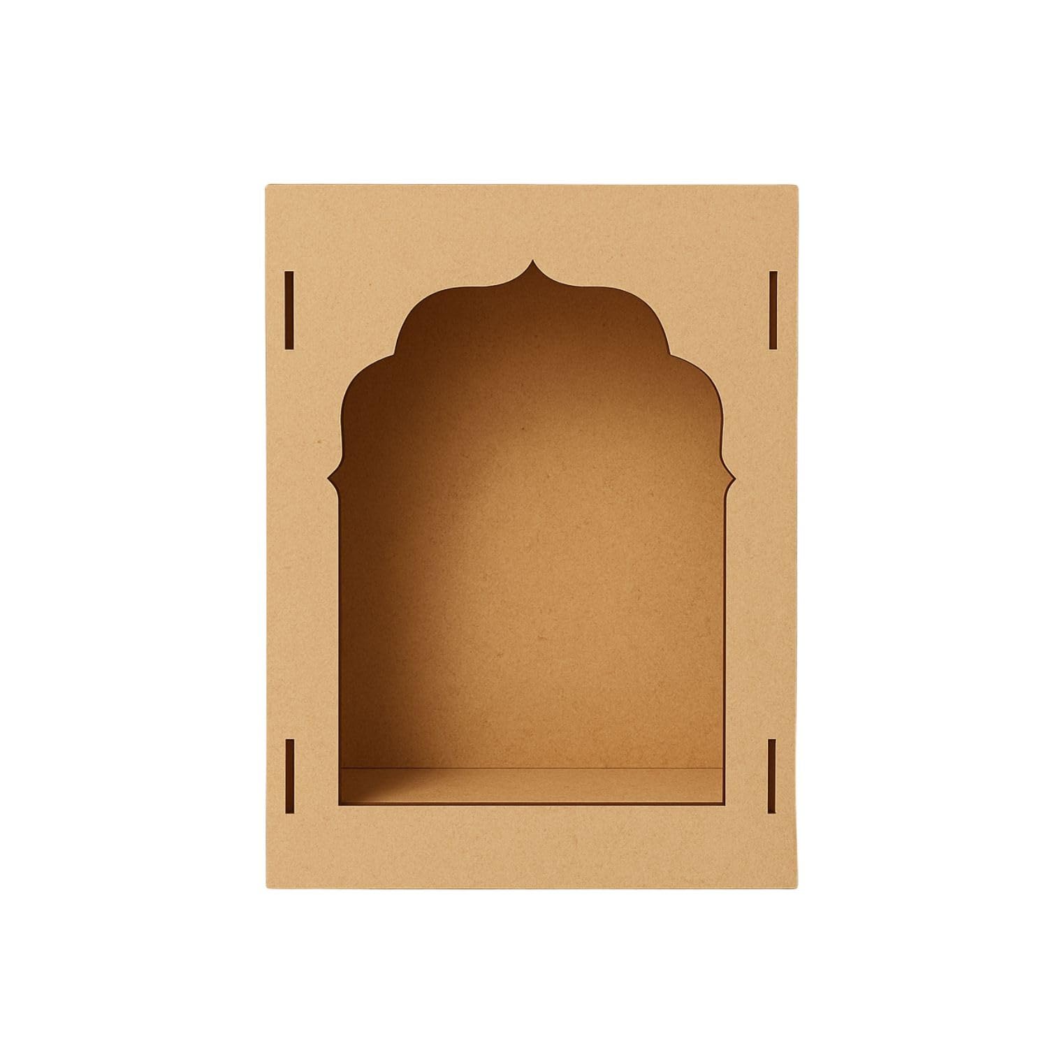 LET'S DIY Unfinished Wood MDF Jharokha Wall Decor Kit - Plain Box Cutout Wooden Craft for Creative Home Decor, Customizable Frame for Art, Painting, and DIY Projects