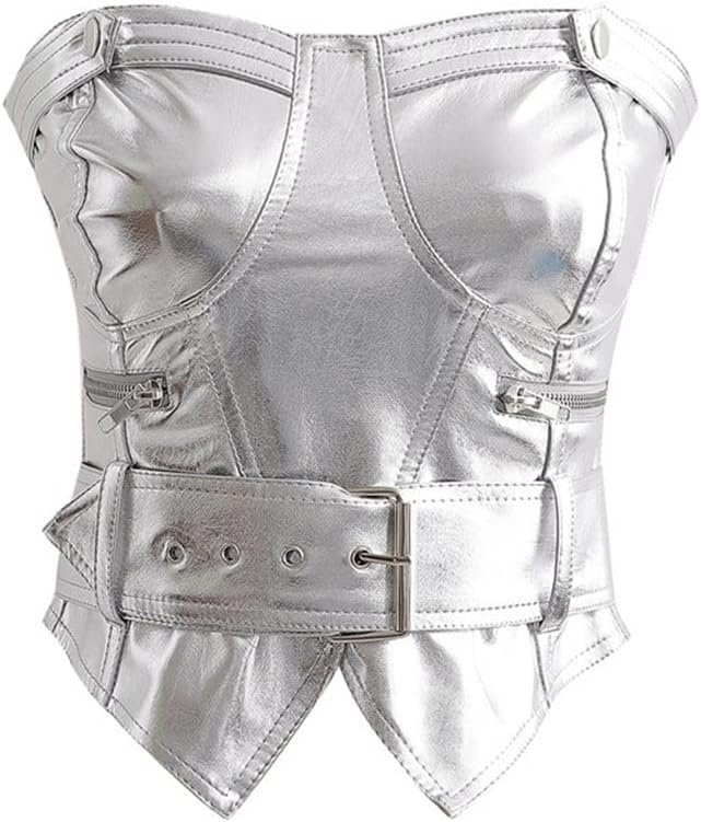 Black Leather Tube Top Women Back Zipper Sashes Sexy Ladies Cropped Seamless Strapless Crop Bra