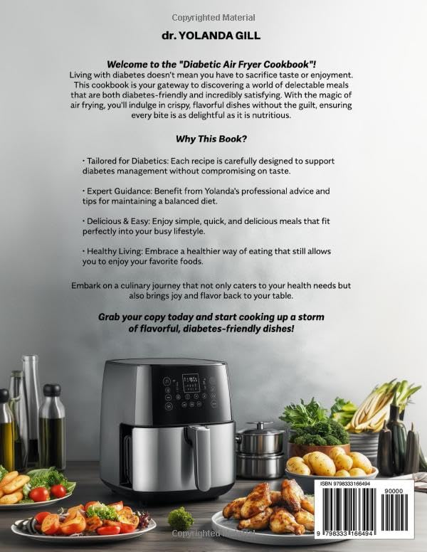 Diabetic Air Fryer Cookbook for Beginners: Healthy, Easy, Low-Glycemic & Low-Sugar Recipes for Type 1&2 Diabetes. 1800 Days of Quick, Crispy Meals ... (The Diabetic Cookbook Collection) image 3