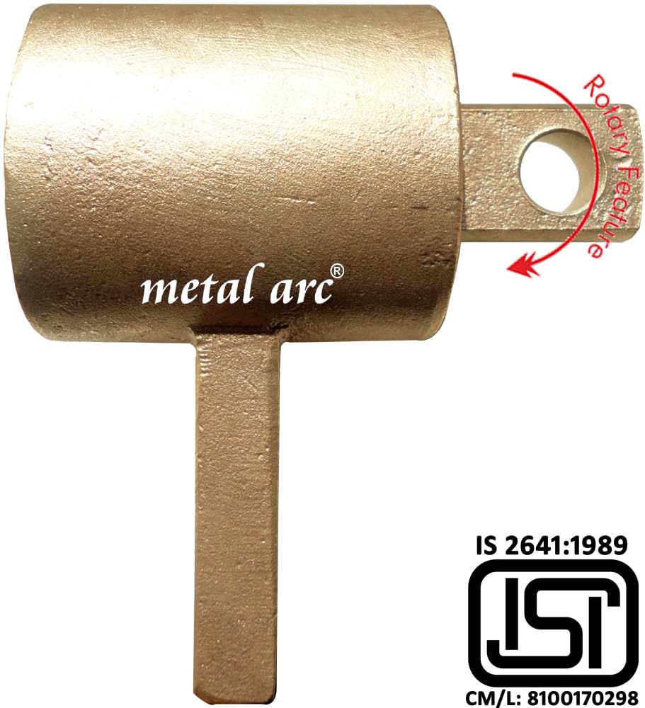 ISI MARKED Metal Arc ULTRA Heavy-Duty Rotary Brass Earth Clamp 1500 Amps, Welding Manual Welder Earth, RR1B6L (Pack of 1)
