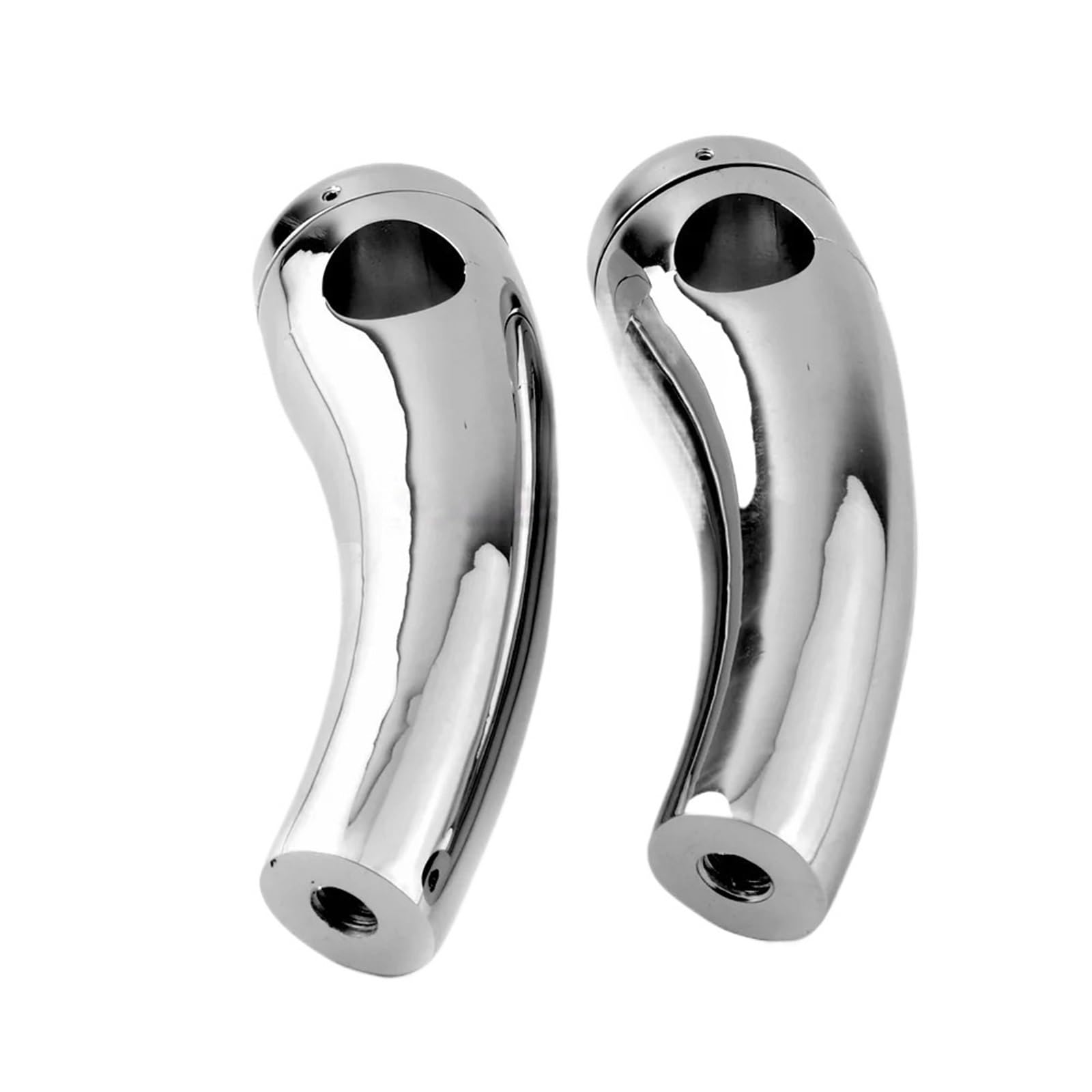 KWEZ 1" Inch 25mm Chrome/Black Motorcycle Handlebar Hand Risers Accessories(Chrome 92mm)