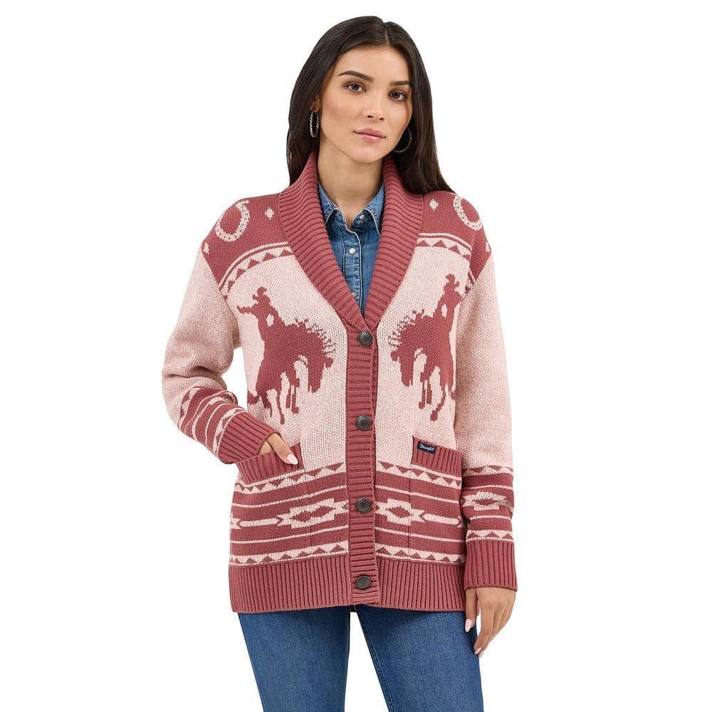 Wrangler Womens Bronc Sweater Cardigan