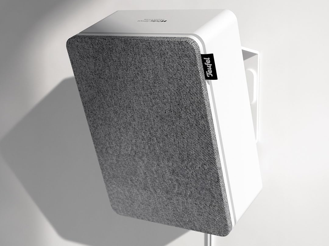 Teufel REFLEKT – Lot de 2 Paires d’Enceintes Dolby Atmos, compatibles présente, Avant ou arrière, pour système Home cinéma (Blanc)