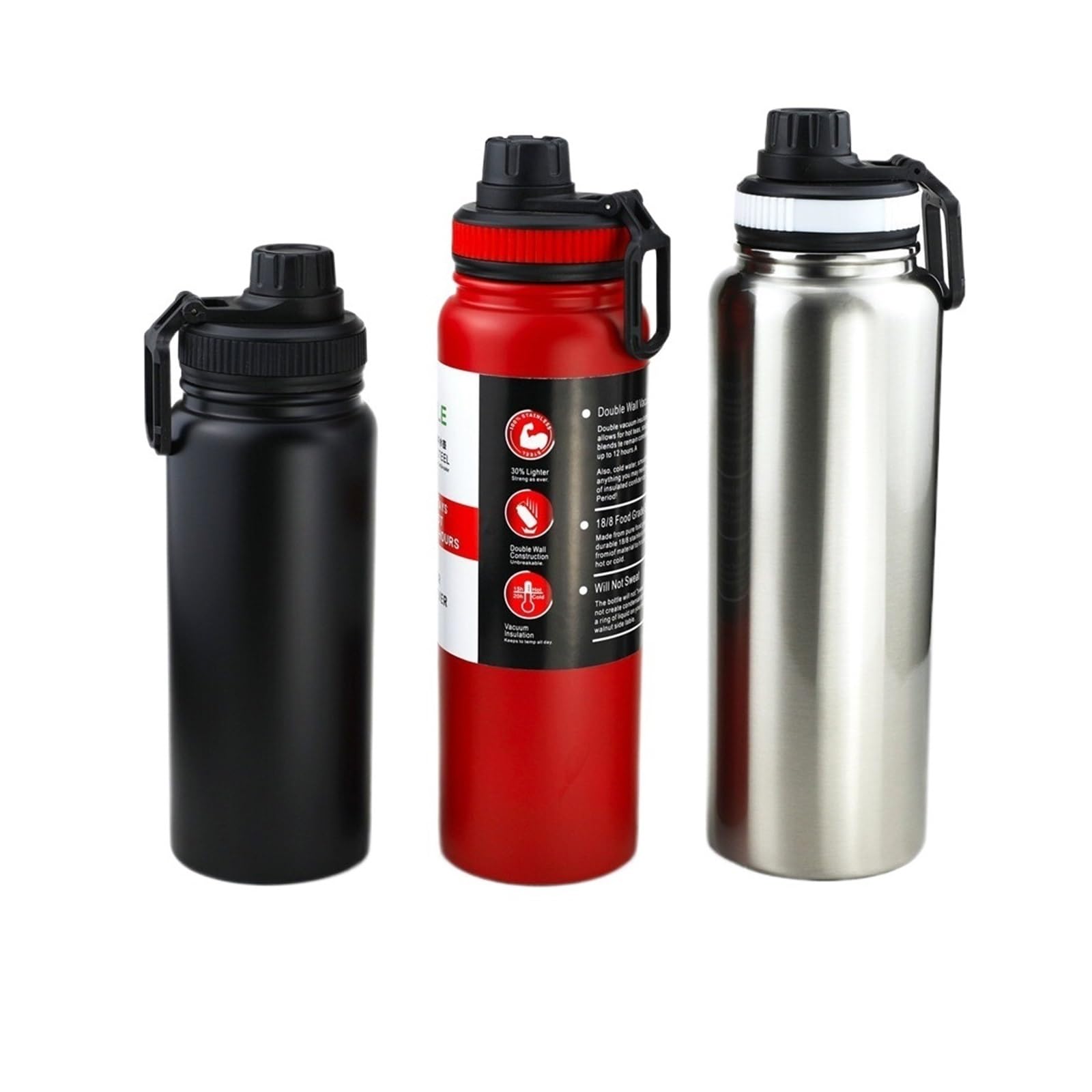 Isolierter Becher aus Edelstahl Tragbare Thermosflasche mit großer Kapazität, Edelstahl, Reise-Thermobecher, doppelwandige Isolierflasche, isolierter Becher, Sport ( Size : 800ml Custom Name , Color :