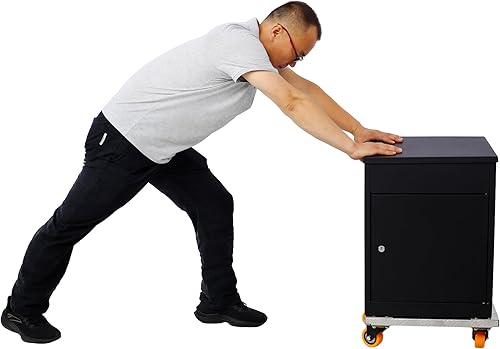 Miniatura 6 de Carrito de muñecas con ruedas, carrito para muebles resistente, carrito móvil de 4 ruedas, marco de aluminio con ruedas profesionales de TPU de 3