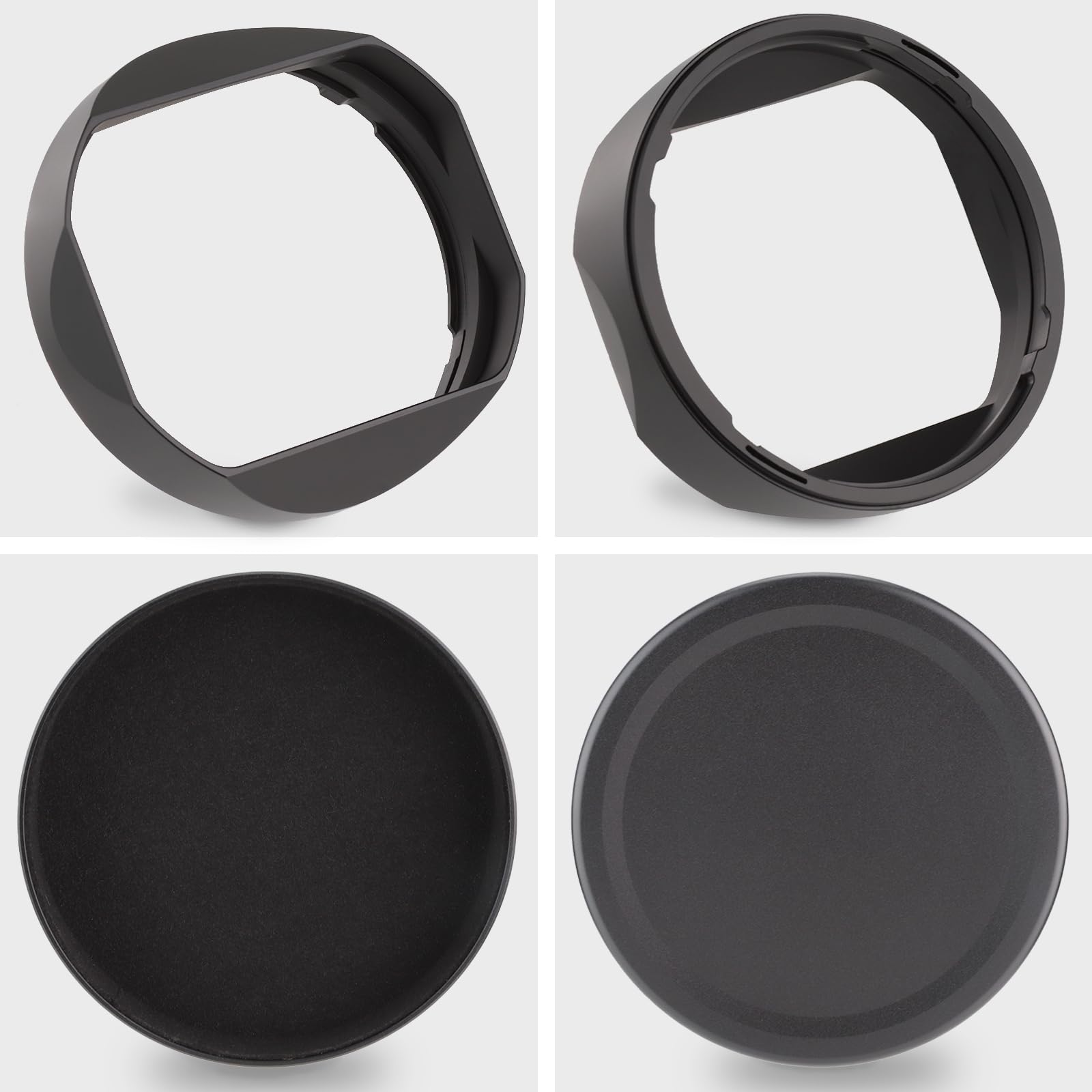 Haoge LH-X165 Paraluce quadrato in metallo per Fujifilm Fuji Fujinon XF XF16-55mm F2.8 R LM WR obiettivo xf16-55mm/f2.8 obiettivo con kit tappo in metallo