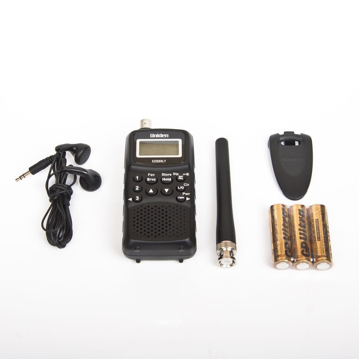 Uniden EZI33XLT compact radio scanner / Hand-held / Frequency bands: VHF-L FM Airband VHF-H UHF/ Work time: up to 24 h / 180 frequencies / by SpyShop