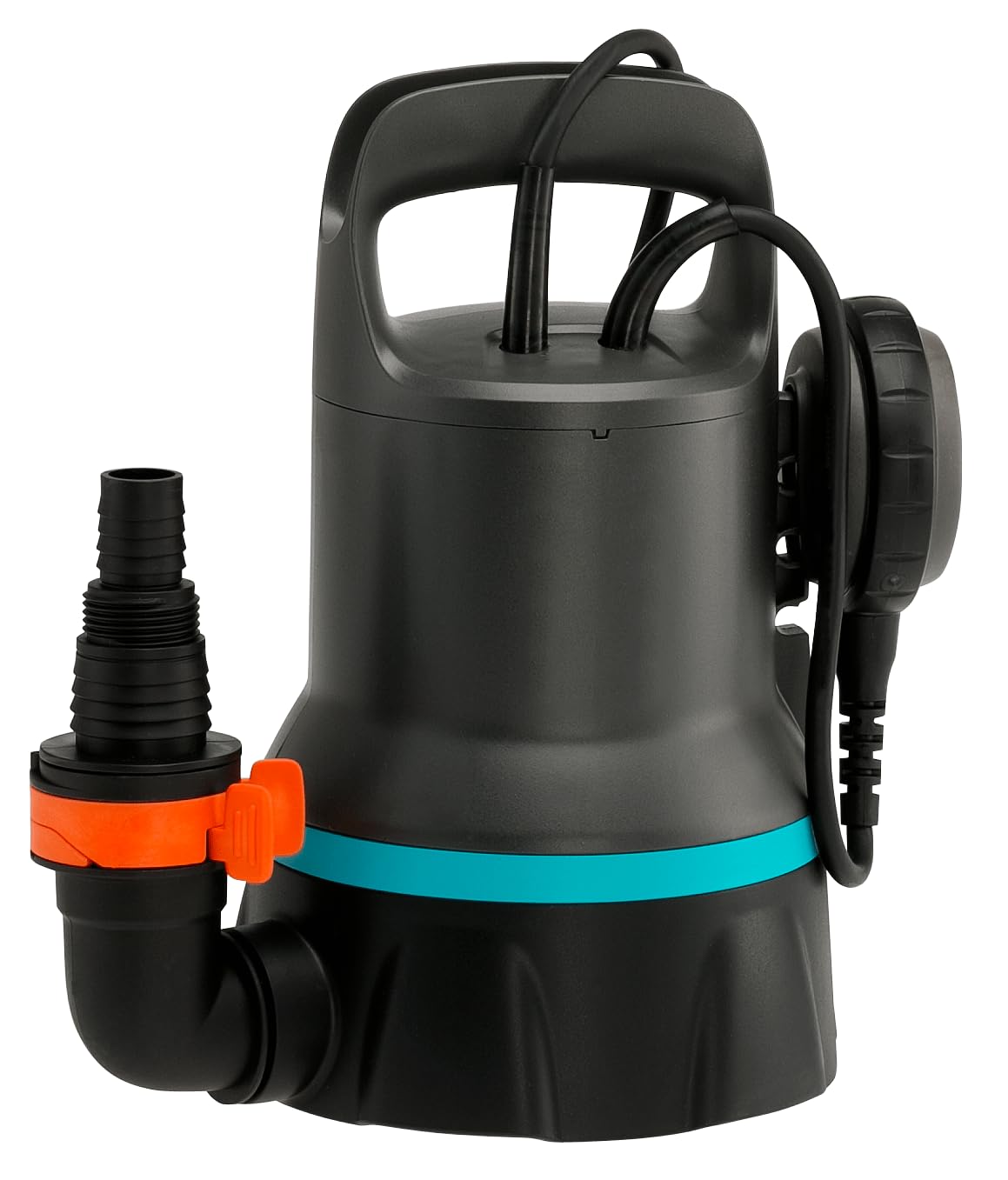 Gardena Klarwasser-Tauchpumpe 9000: Klarwasserpumpe mit 9.000 l/h Fördermenge, Schwimmschalter mit Dauerlaufoption, Flachabsaugung bis 2 mm, Schnellkupplungssystem, 300 W (09030-20)