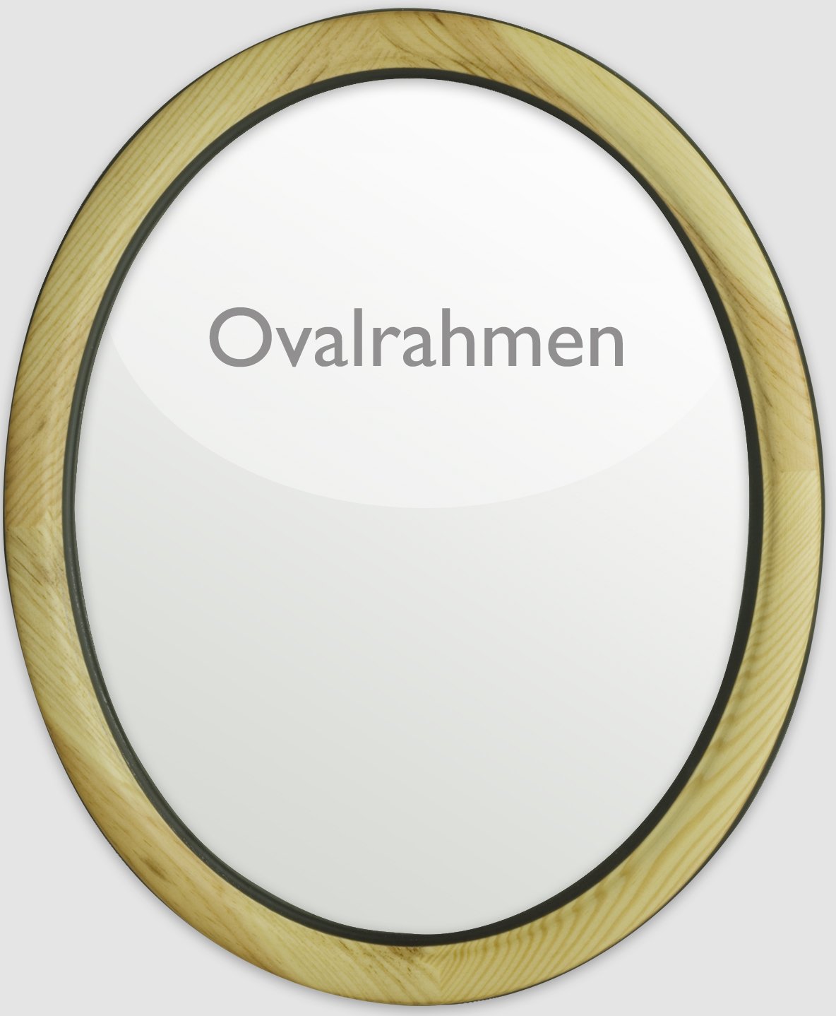 Oval Photo Frame 40 x 50 cm Made of Wood in Walnut nussb. with