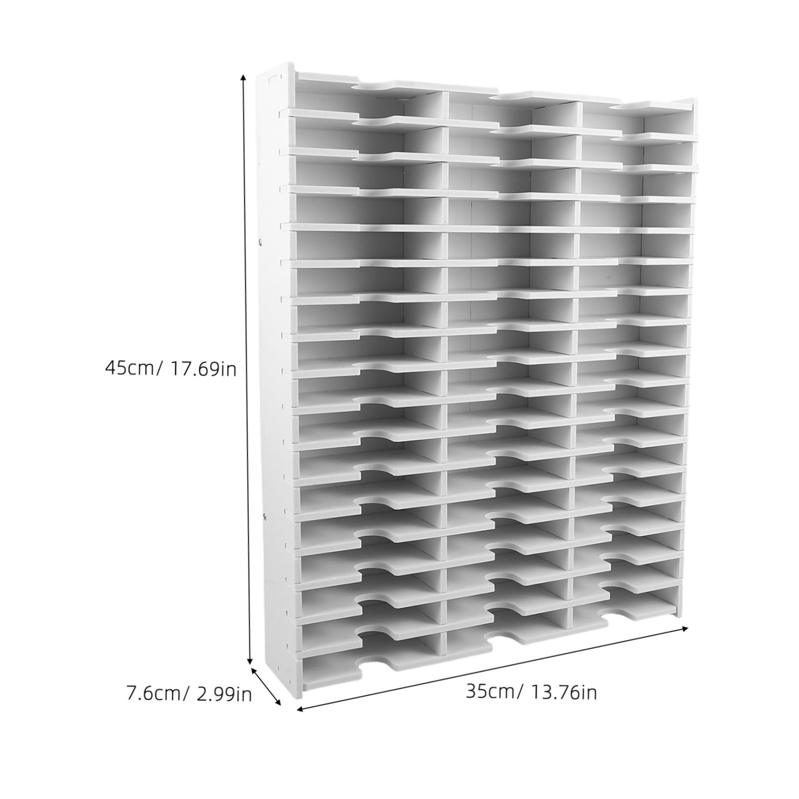 POPETPOP Caja Organizadora de Almohadillas de Tinta y Soporte para Casetes de Pvc Blanco 51 Ranuras para Almacenamiento y Transporte Fácil en Escritorio