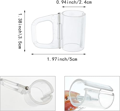 Paquete de 12 persianas enrollables, clips de elevación con abrazadera de elevación, persianas enrollables inalámbricas, mango transparente,