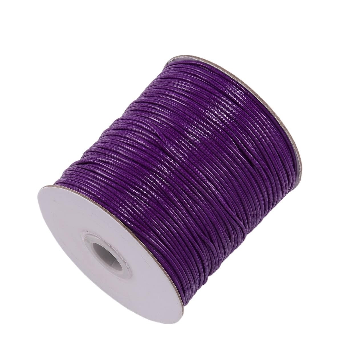 ZJCNHY Leather Cord Beading Cords Threads 10 Meters/Lot 0.5-2.5mm Leather Cord Round Wax Rope String for DIY Necklace Bracelet Jewelry Findings Making Accessories (Color : Purple, Size : 1.0mm)