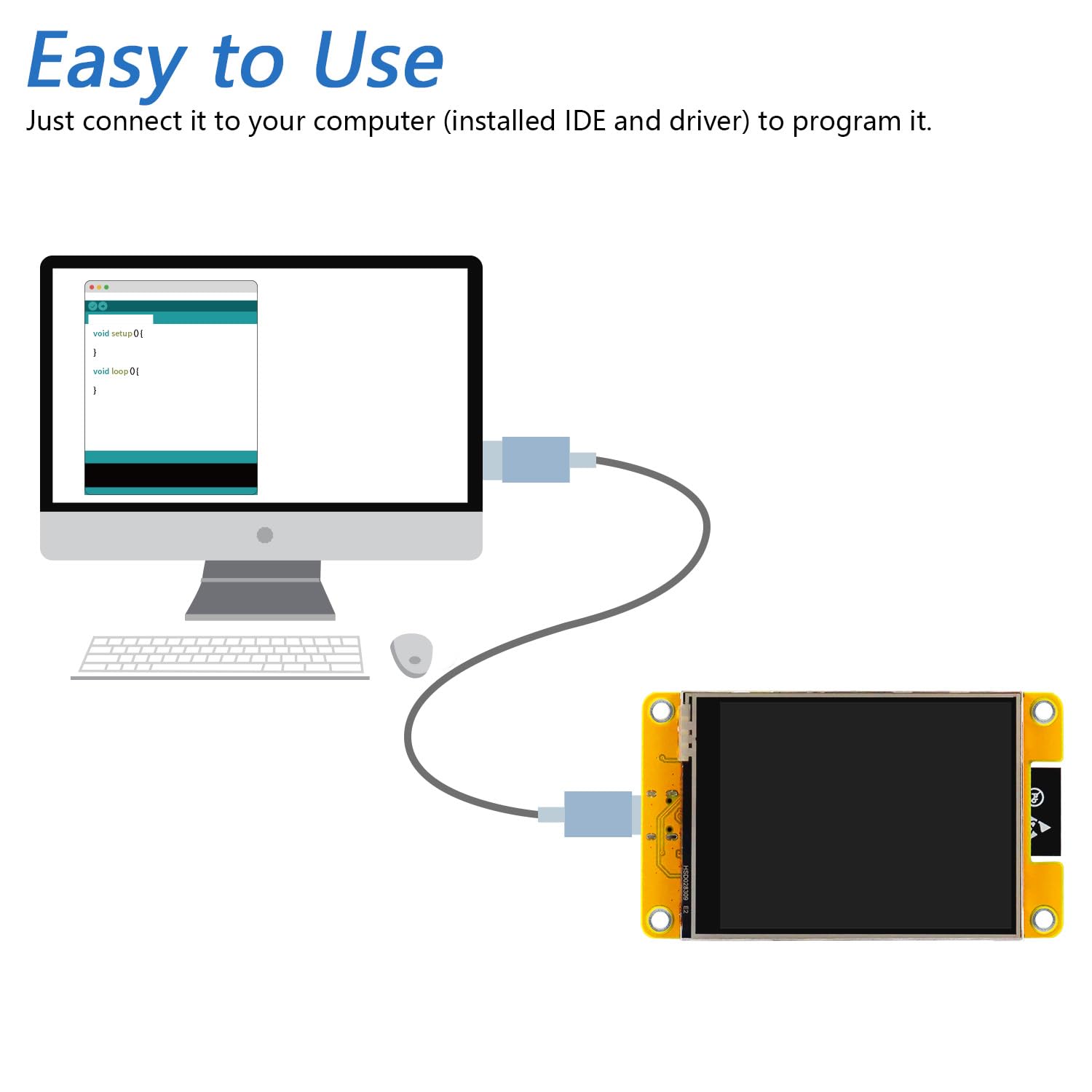 Freenove ESP32 Display CYD Touch Screen 2.8 inch 240x320 Pixel TN 7789 | Onboard Dual-core 32-bit 240 MHz Microcontroller with WiFi+BT, C Code LVGL Example Projects Tutorial
