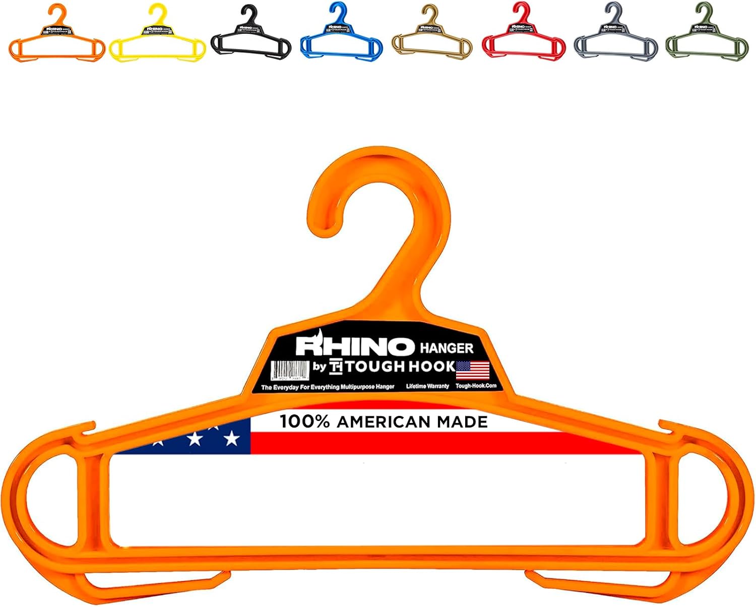 Rhino Tough Hook Heavy Duty Hangers: Weighted Vest & Body Armor, 1 Orange
