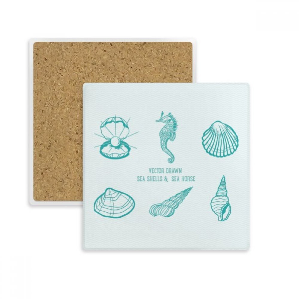 Porte de pierre motif hippocampe bleu cadeau idéal art de la table