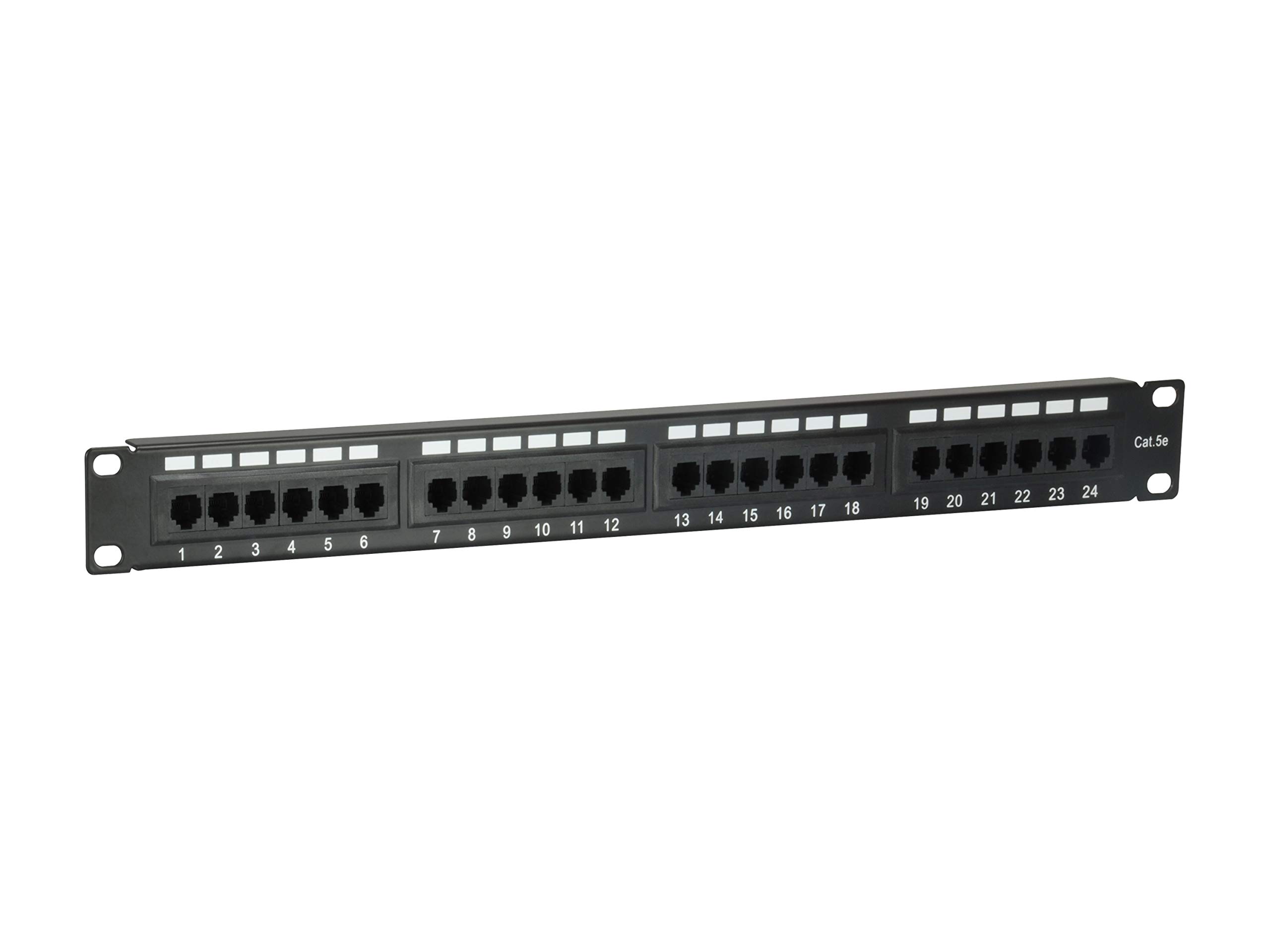 Châssis robuste noir Patchpanel 24x RJ45 Cat5e Equip 235325 de 19 pouces