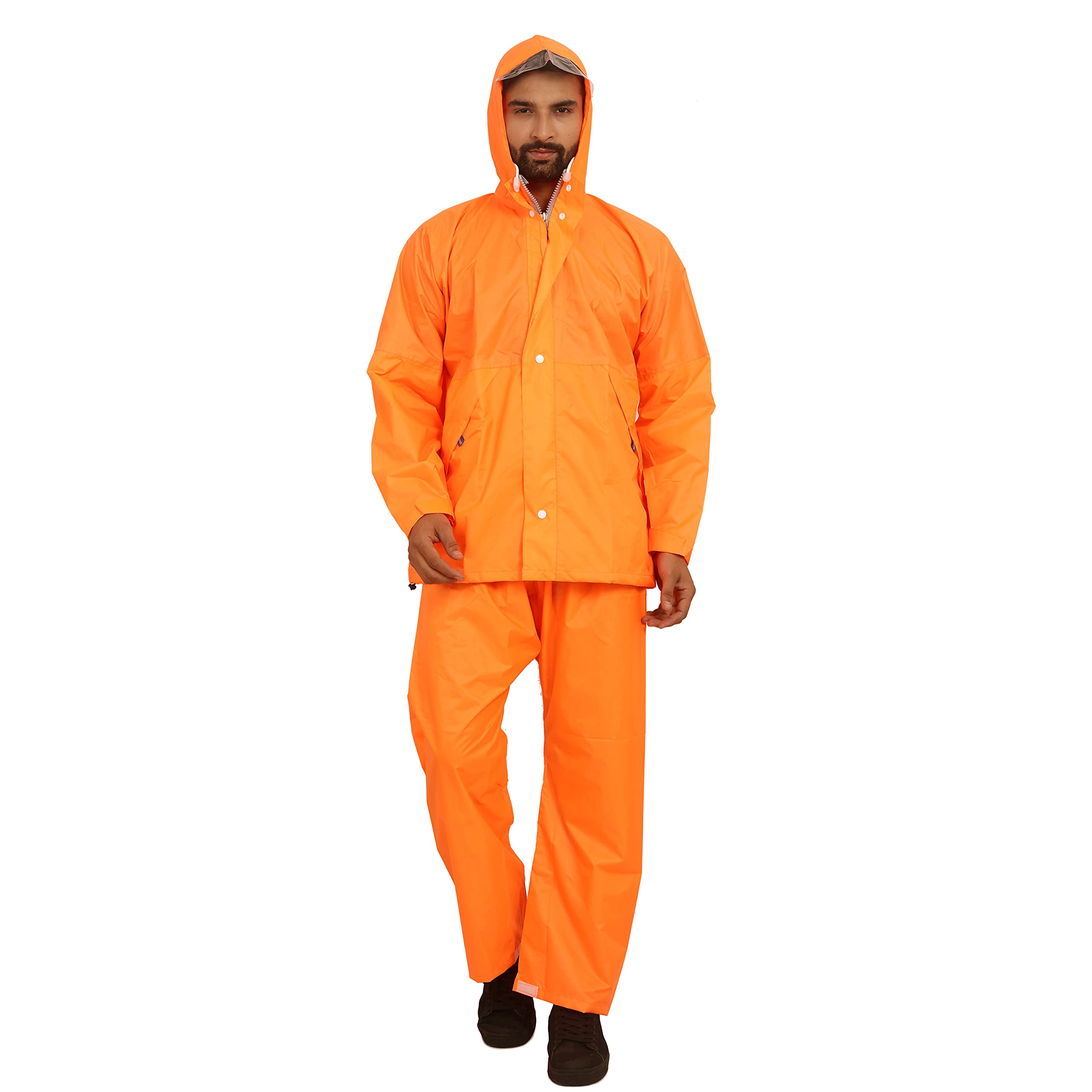 Polyester Rain Coat For Men Waterproof For Bike Raincoat For Men With Hood. Set Of Top And Bottom. Classic Series Standard Length-image-47