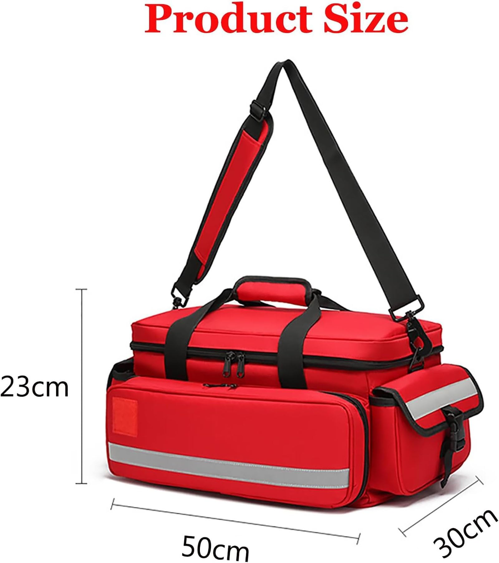 Erste Hilfe Tasche leer, Notfalltasche mit Schultergurt | Für Sauerstoffflasche, für Rettungssanitäter, Rettungsdienst, Pflegekräfte, Rettungsassistenten, häusliche Pflege(Blue)