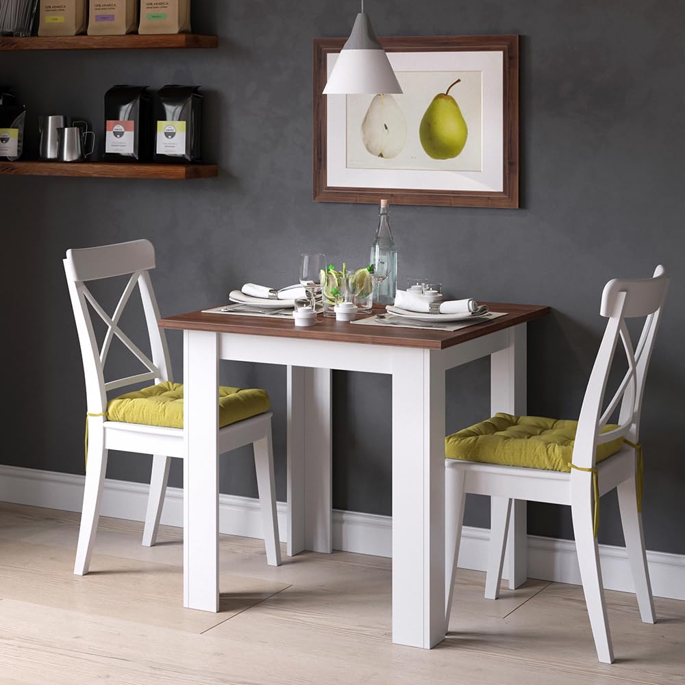 Vicco Tavolo da pranzo Karlos, Noce, 80 x 80 cm, adatto per 2–4 persone per l'utilizzo nella zona pranzo