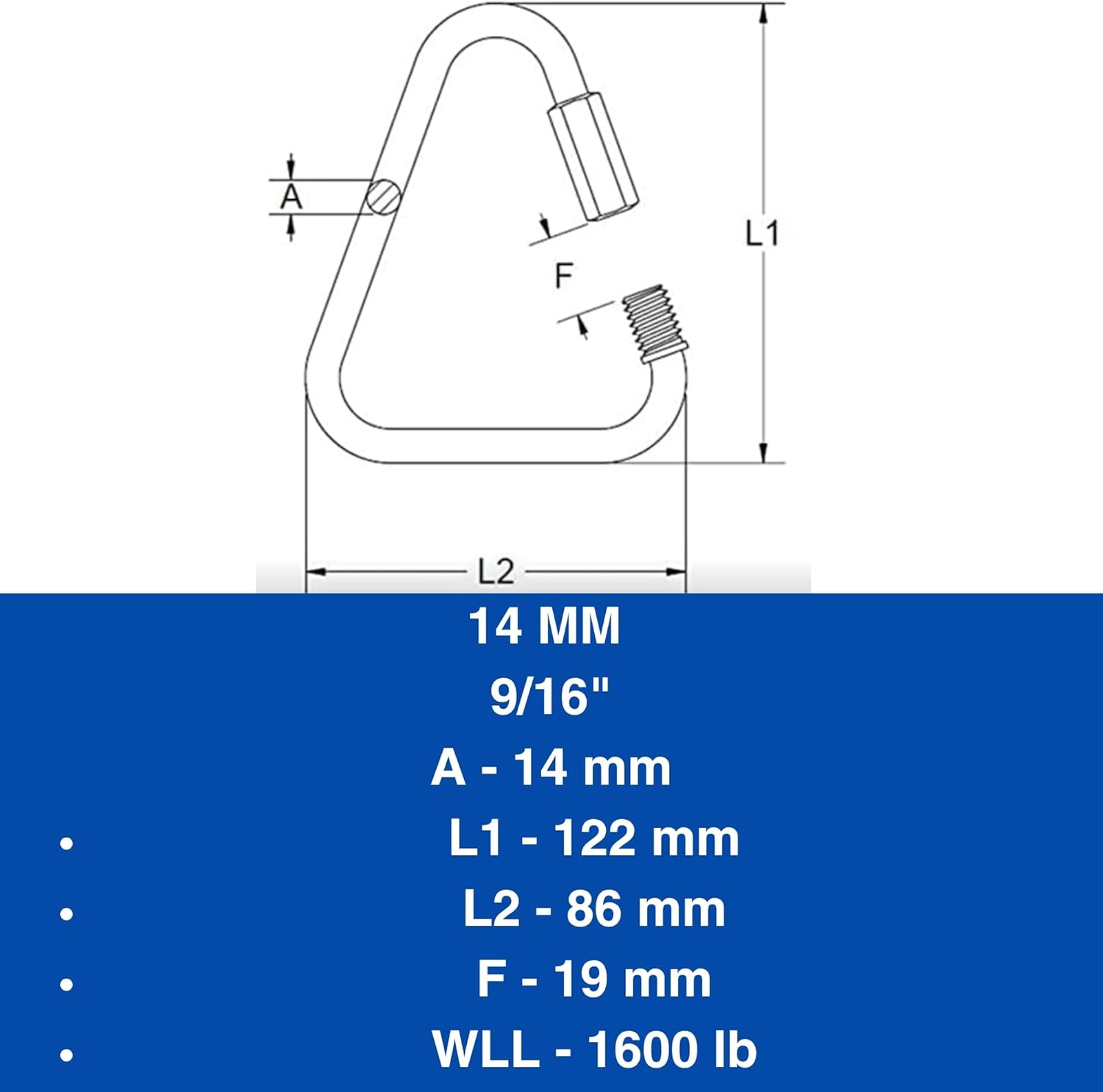 MarineNow 316 Stainless Steel Delta Quick Link Marine Grade Triangle Choose Size and Quantity