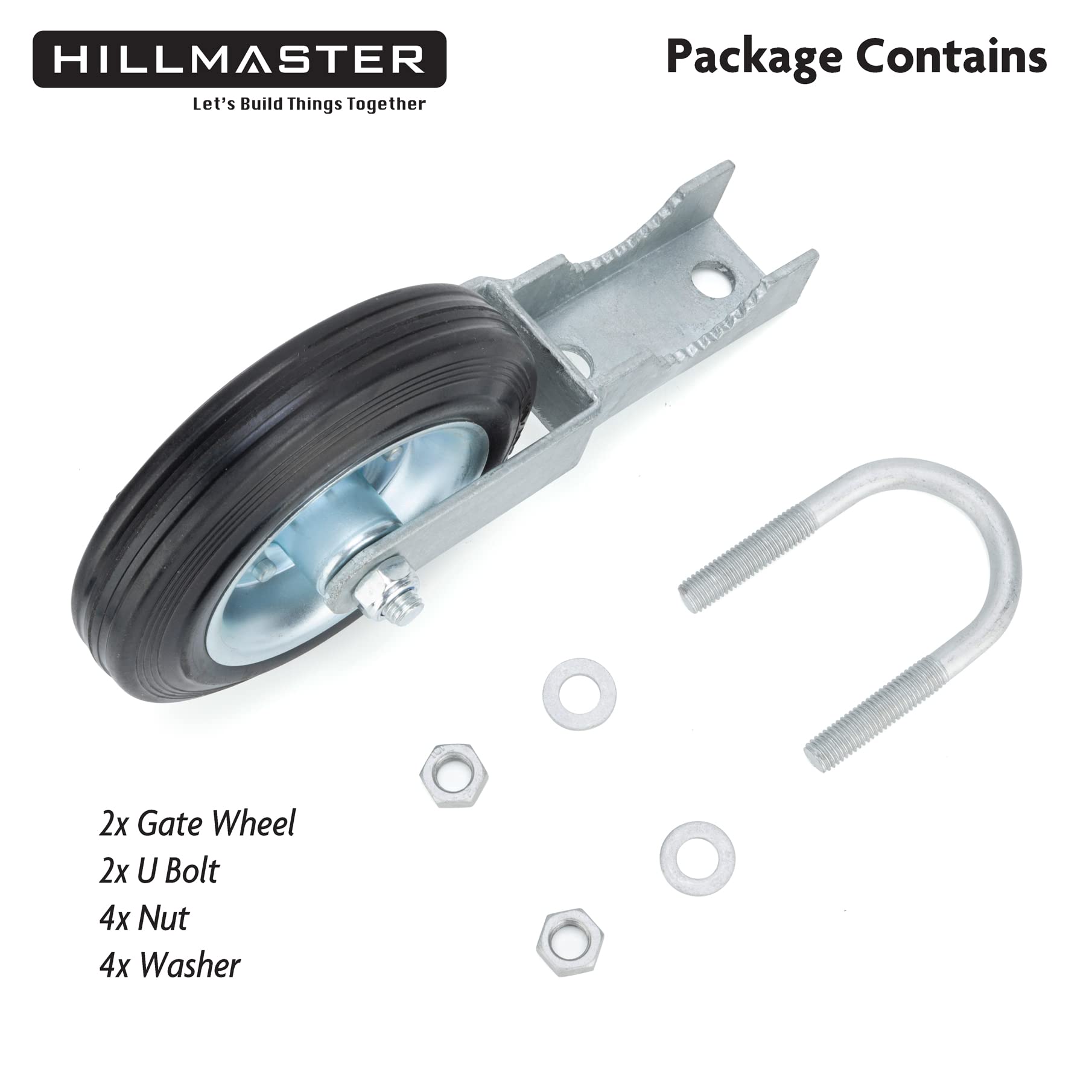 Snapklik.com : HILLMASTER 6 Inch Gate Wheel Gate Caster Kit