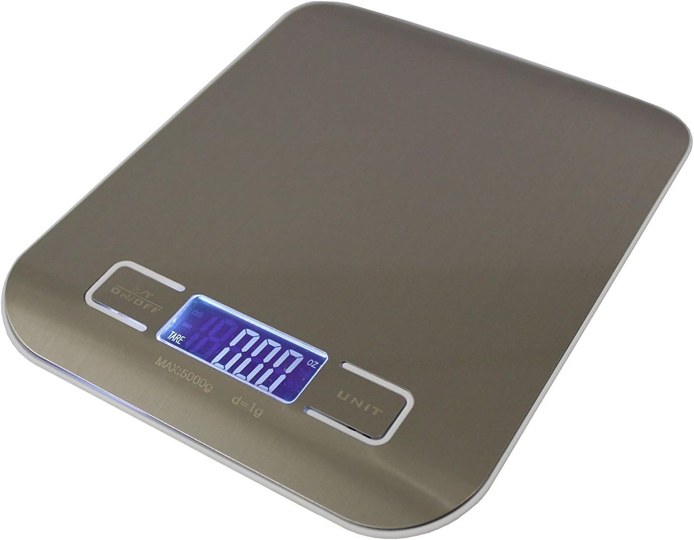 ABrand SF-2012 Digital Kitchen Scale Multifunction Food Scale, Silver/White (Batteries Included)