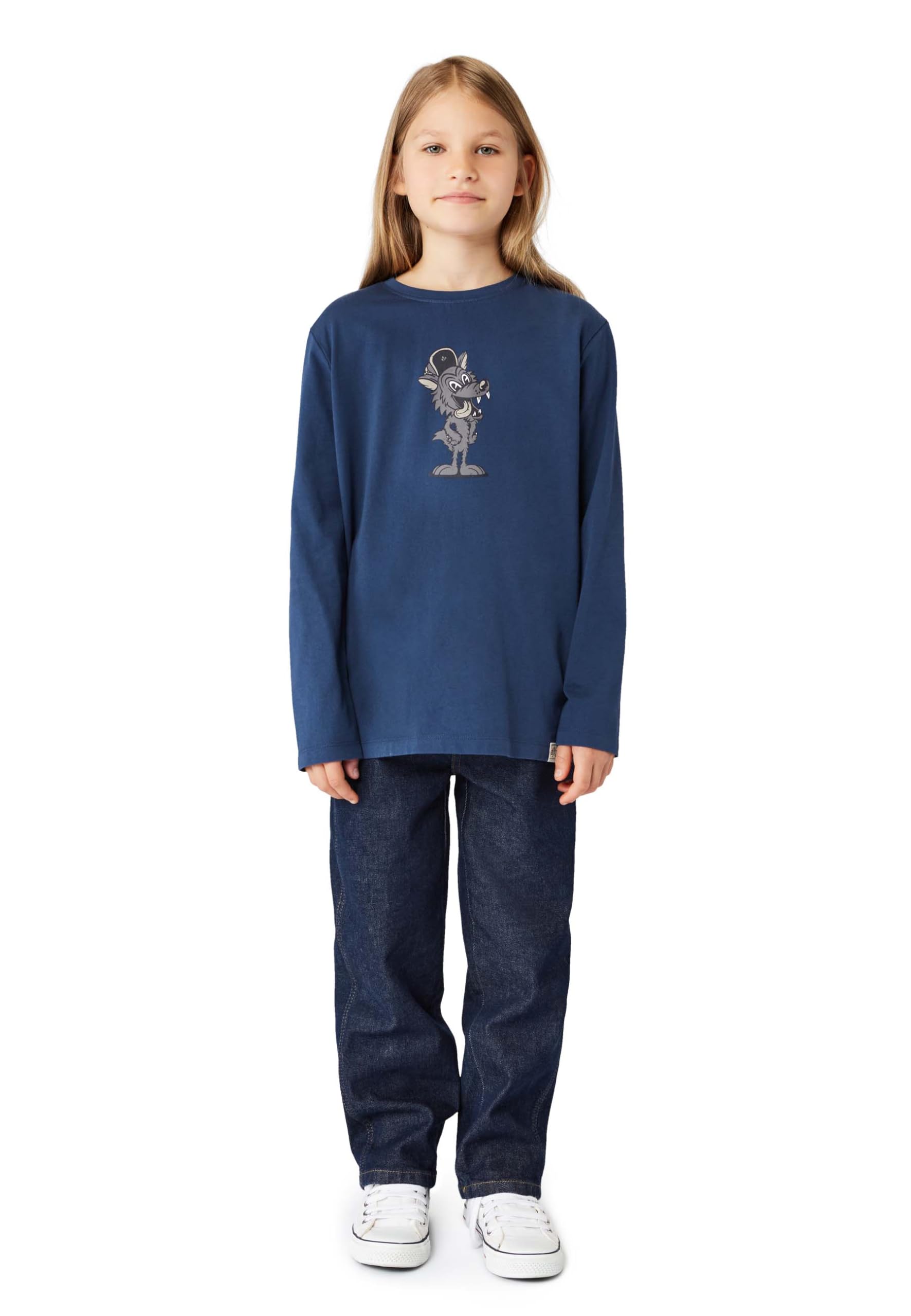 Band of Rascals Kinder Langarmshirt Wolf aus Bio-Baumwolle