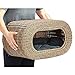 Fun Stackable Wicker Cat Hideaway House - Interactive Play Rattan Cat House for Indoor Cats Kitty, Pet Friendly Top/Side House Entry, Cat Bed Enclosed