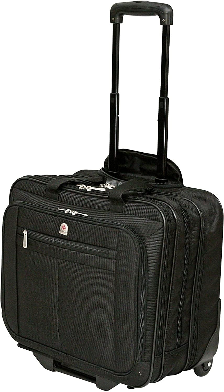 Weekly Top Sale Executive Laptop Roller Bag Wheeled Pilot Case Briefcase Overnight & 15 - 17 Laptop Compartment