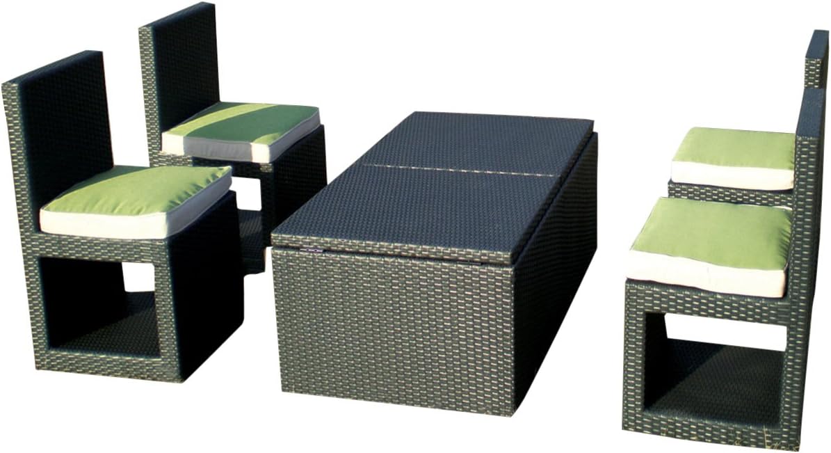 Deeco DM-DC-501 Art Deck-Oh Deck-Cetra Interlocking All Weather Wicker Furniture Set