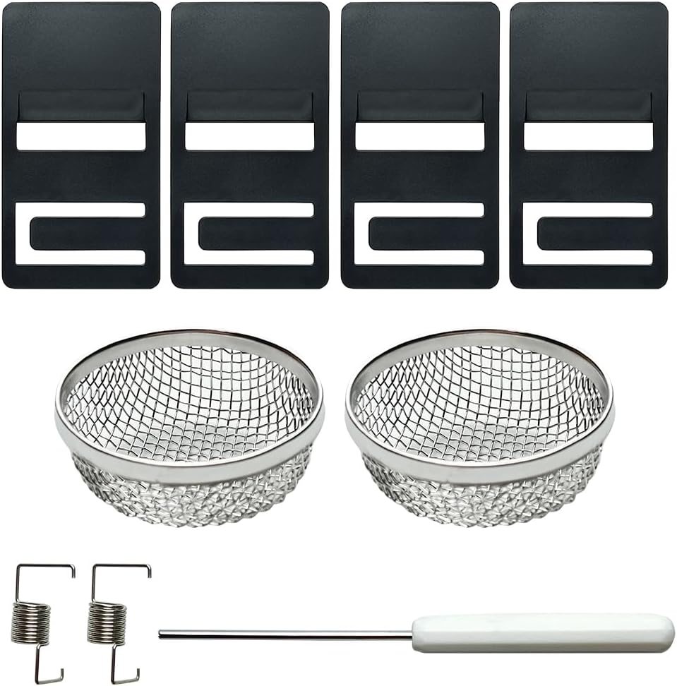 RV Refrigerator Door Prop and RV Furnace Vent Mesh Cover