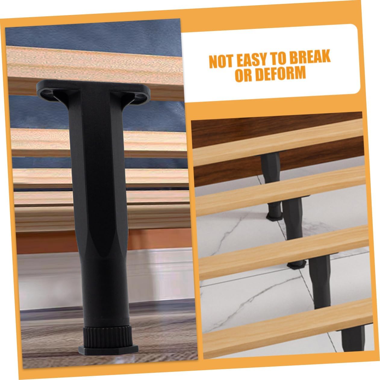 CHILDWEET 4pcs Adjustable Bed Frame Support Legs Support Adjustable Height Easy to Install Bed Replacement Parts for Stability and Protection