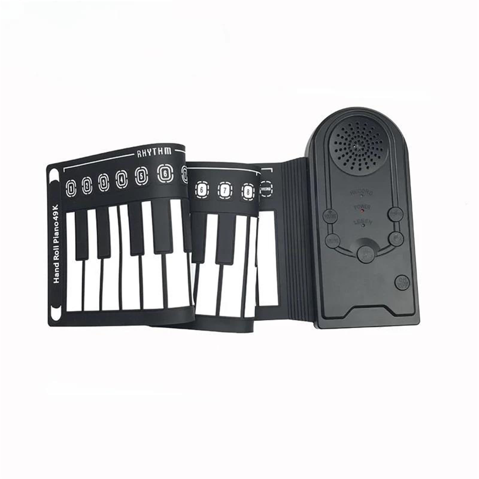 Pianino Elektroniczne Elektroniczne Pianino Dla Początkujących 49 Klawiszy Zwijana Silikonowa Klawiatura Przenośna(Black)