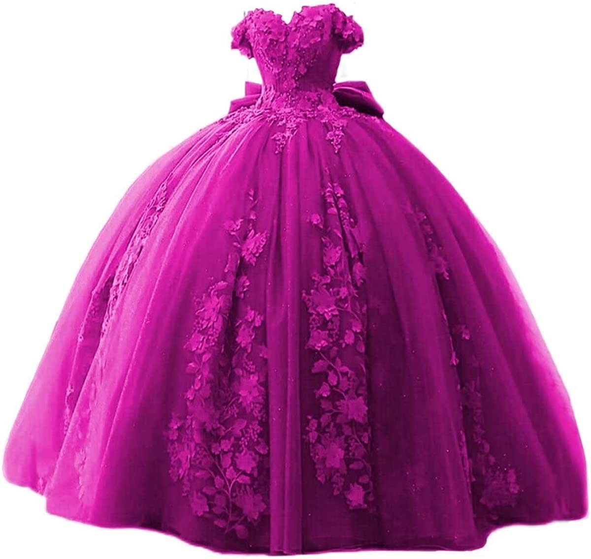 Vestidos de quinceañera con Cuentas de Encaje, Vestido de Baile con Hombros Descubiertos, Vestidos de Fiesta Dulces 15 16 para Mujeres