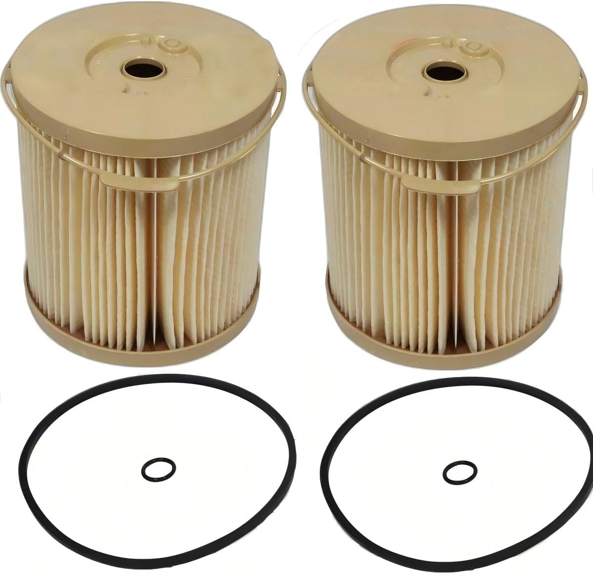 Inline Fuel Filter Cartridge 2040SM 2Micron Diesel Fuel/Water Separator Filter Element – Fits Racor 900 Series Turbine Housings (Pack of 2)