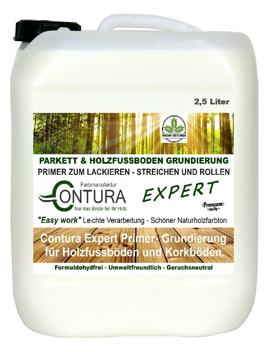 Contura Parkett Grundierung Holz Primer Parkettlack Premium Parkettgrund Holzgrundierung Expert (2,5 Liter)