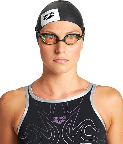 Miniatura 4 de Arena Gafas de natación unisex para adultos, diseño hidrodinámico de espejo de policarbonatolente sin espejo