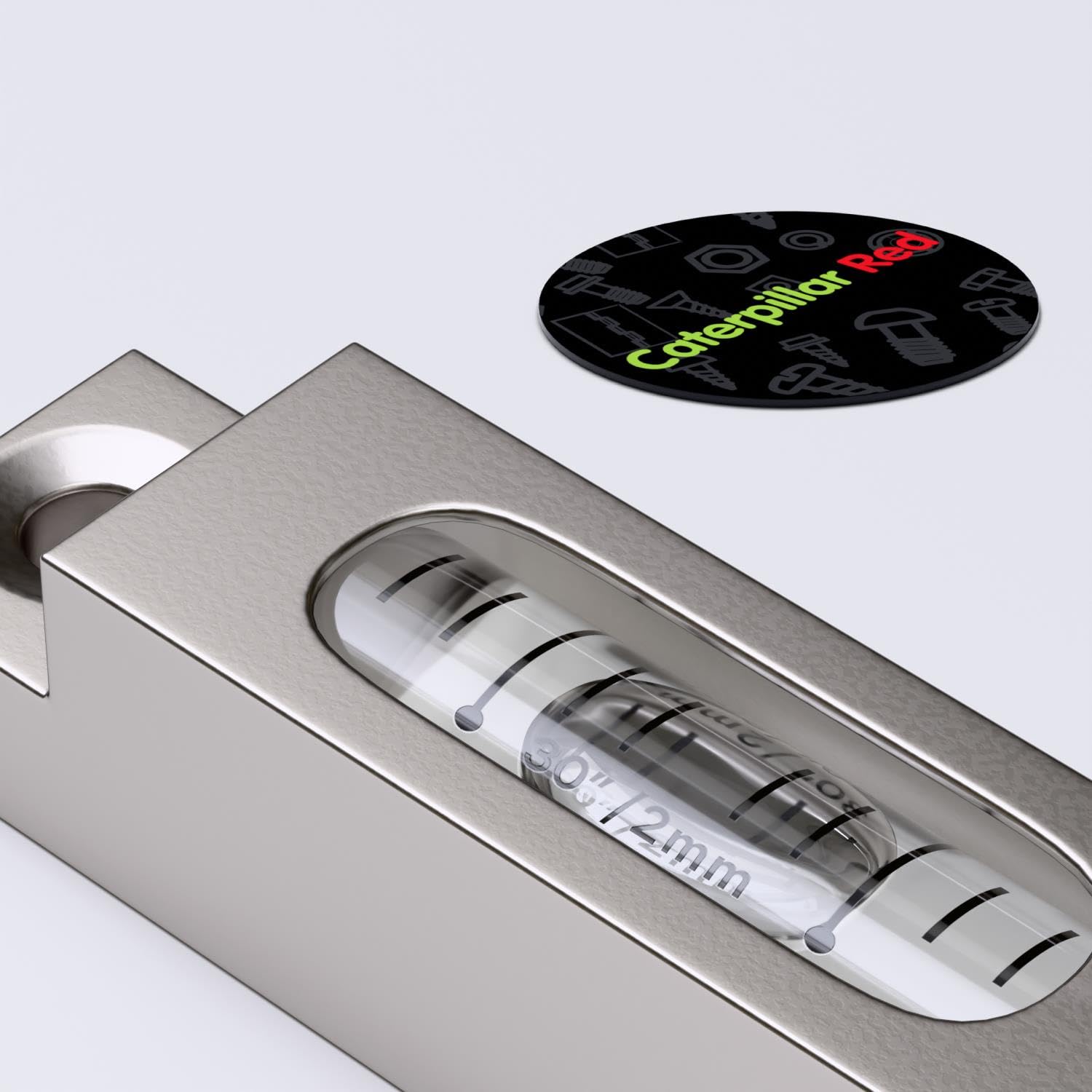 Nivel de precisión metálico, ampolla de repuesto para nivel de burbuja, ampolla tubular cilíndrica, sensibilidad precisa, MGV-661514-CS