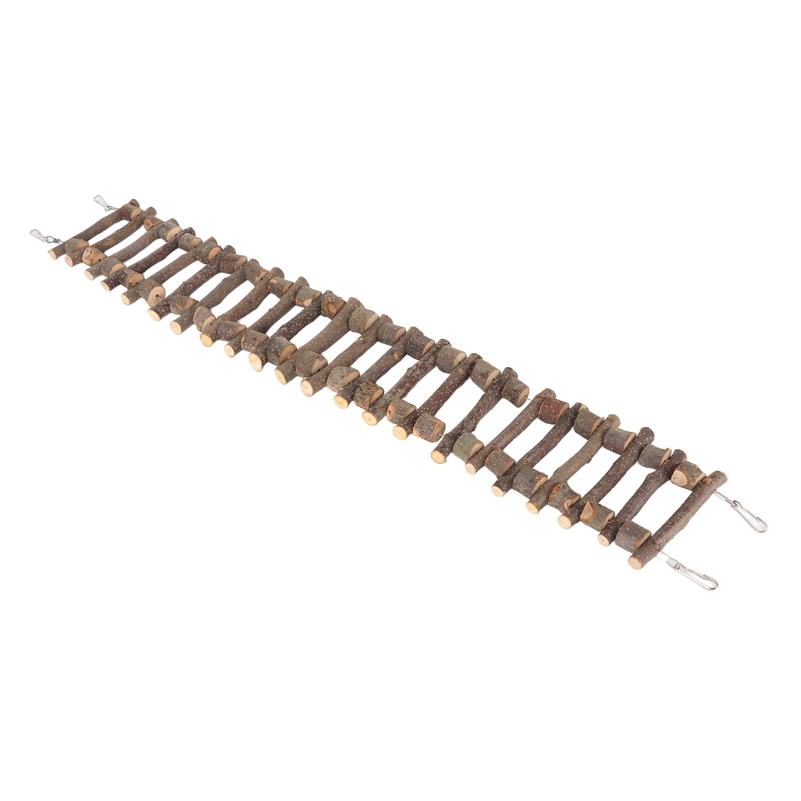 Pssopp Ponte a Scala in Legno per Uccelli, Ponte a Scala in Legno Flessibile Lungo e Durevole per Topo Pappagallo Criceto (70 Centimetri)