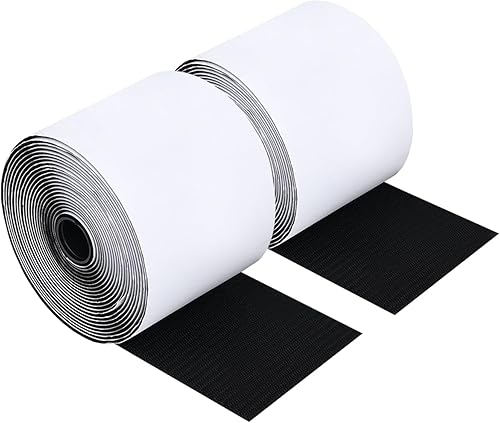 Tiras de cinta de velcro de 4 pulgadas x 18 pies con adhesivo resistente para evitar que los cojines de sofá se deslicen, alfombra de rollos de