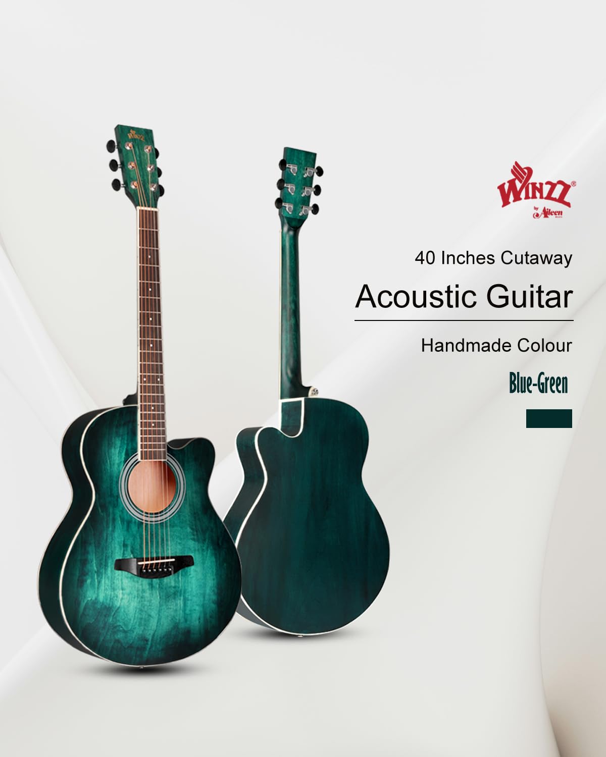 【美品】winzz guitar アコースティックギター Amazon.co.jp: Winzz 40インチアコースティックスチール弦ギター初心者