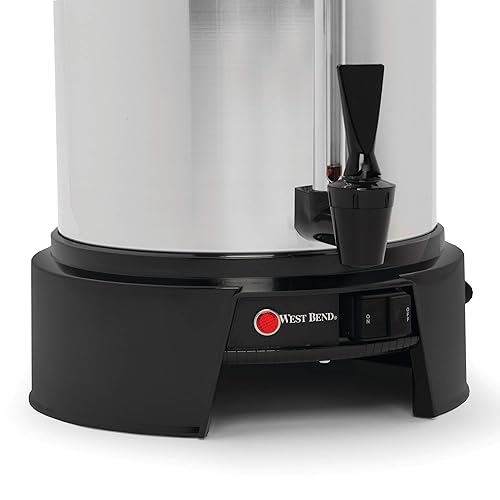 Miniatura 2 de West Bend Urna de café comercial de aluminio altamente pulido con control automático de temperatura, gran capacidad con preparación rápida y fácil