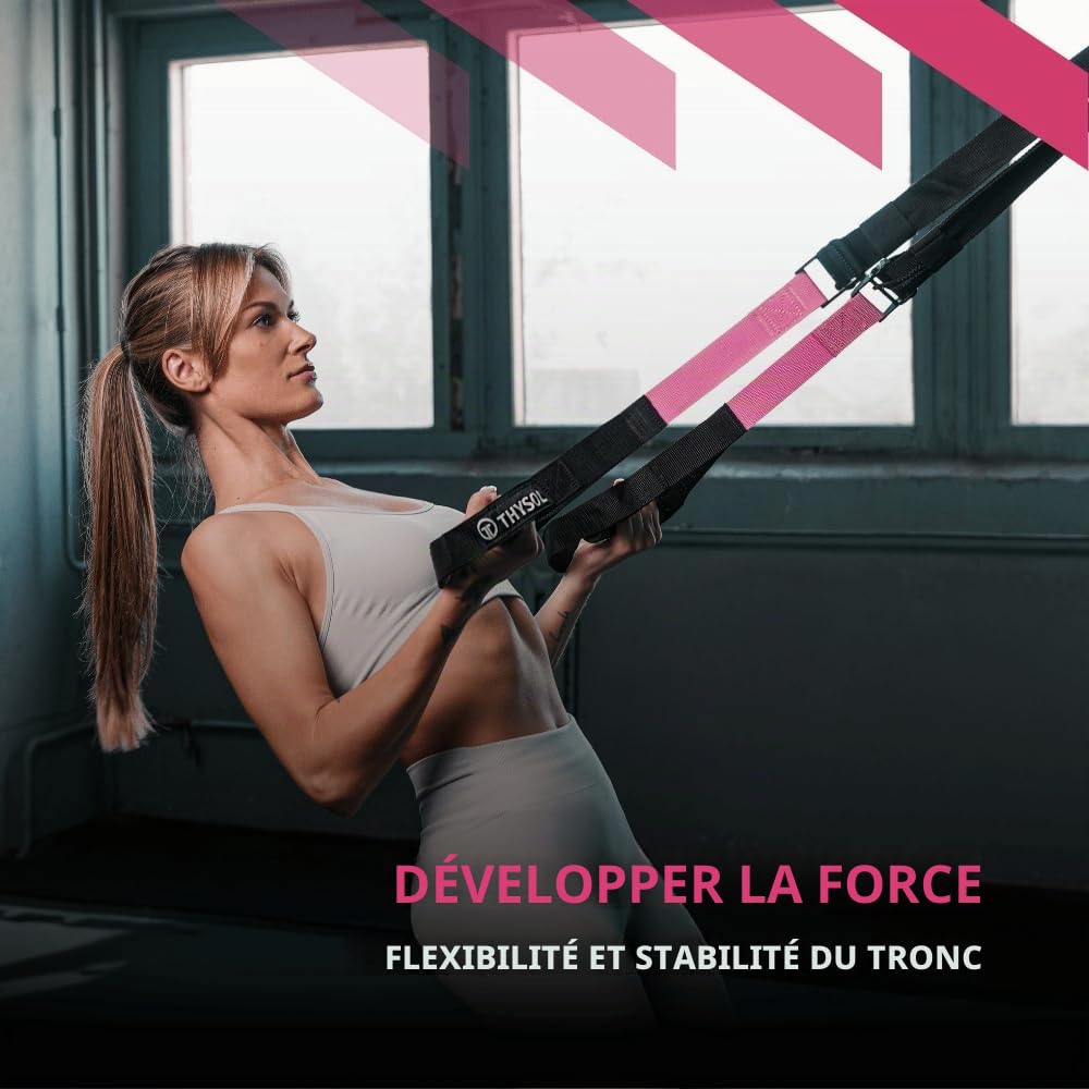 THYSOL Sangles de suspension Pro avec ancrage de porte
