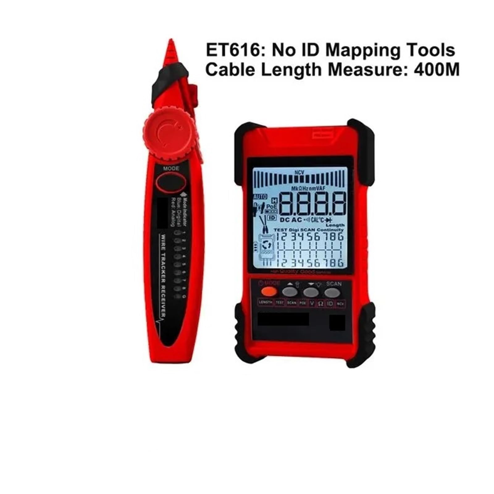 Tester for cavi di rete, multimetro, tracciamento LAN, POE, sensibilità del test regolabile, a linea Prove di trasmissione(Cable Tester+multimeter)