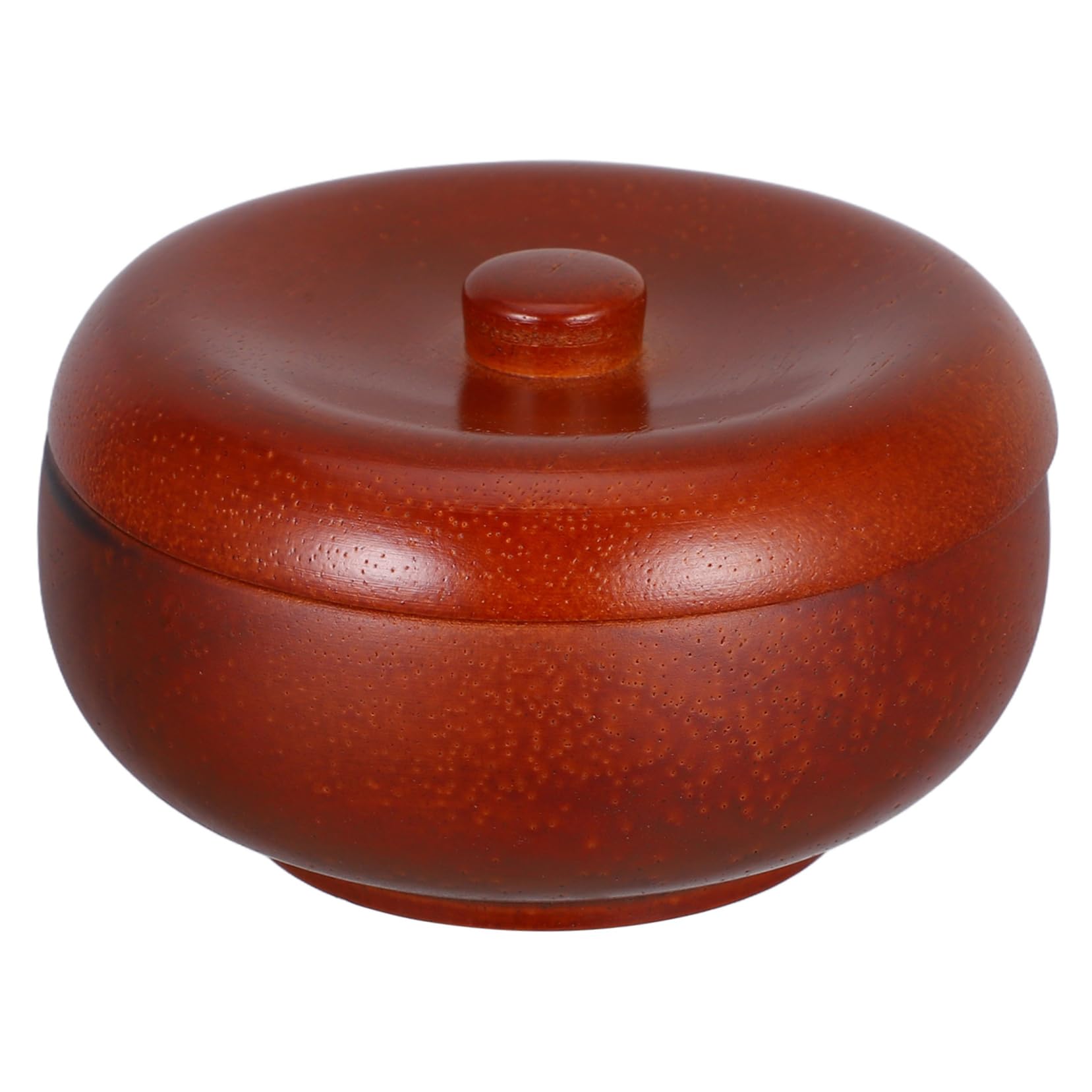 KICHOUSE Wooden Shaving Bowl Cream Bowl for Men's Shaving Soap Barber Cup Lid Box