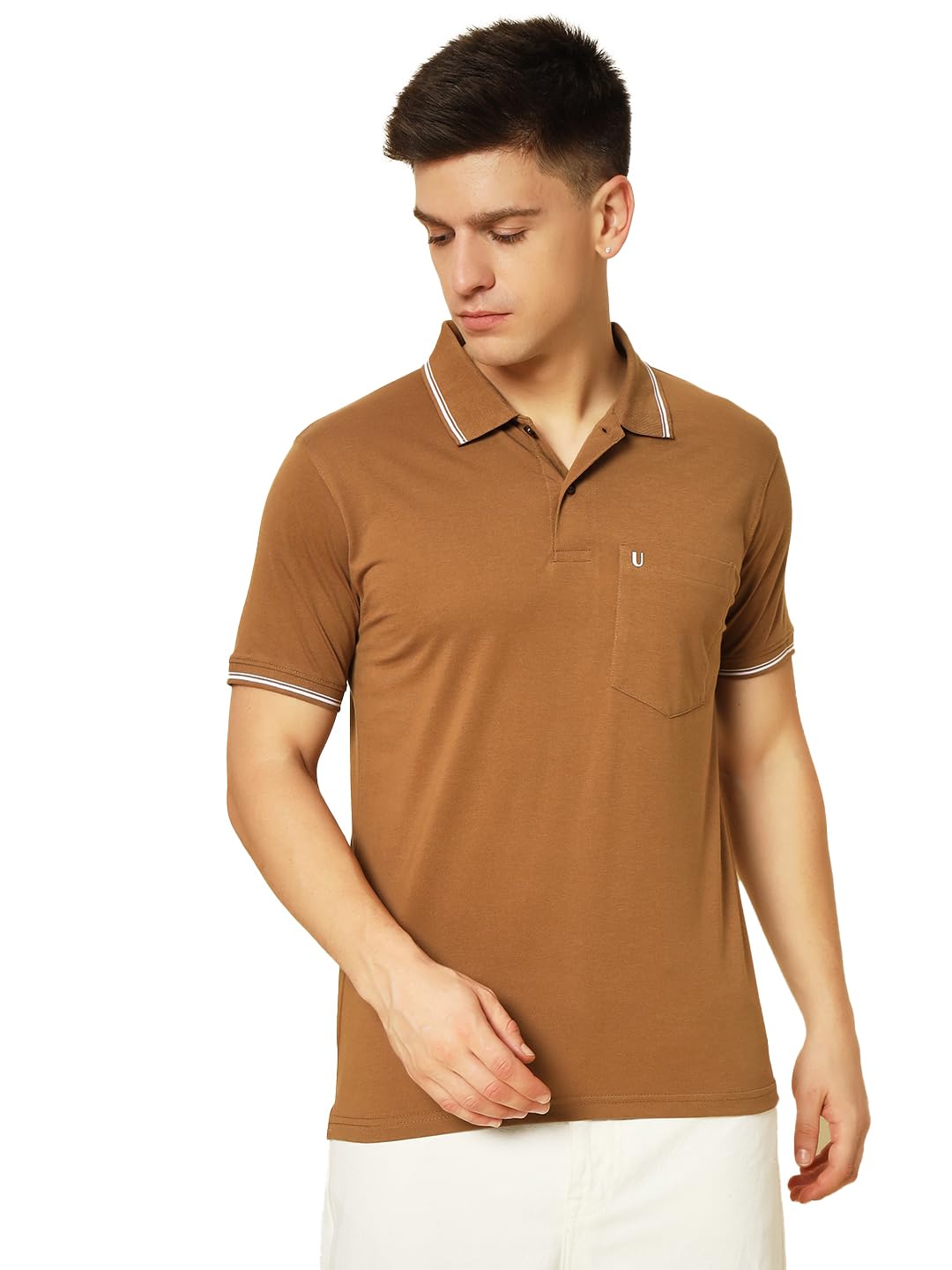 uniberry Men's Polo Tshirt-MT4-BRN Brown-picture-27